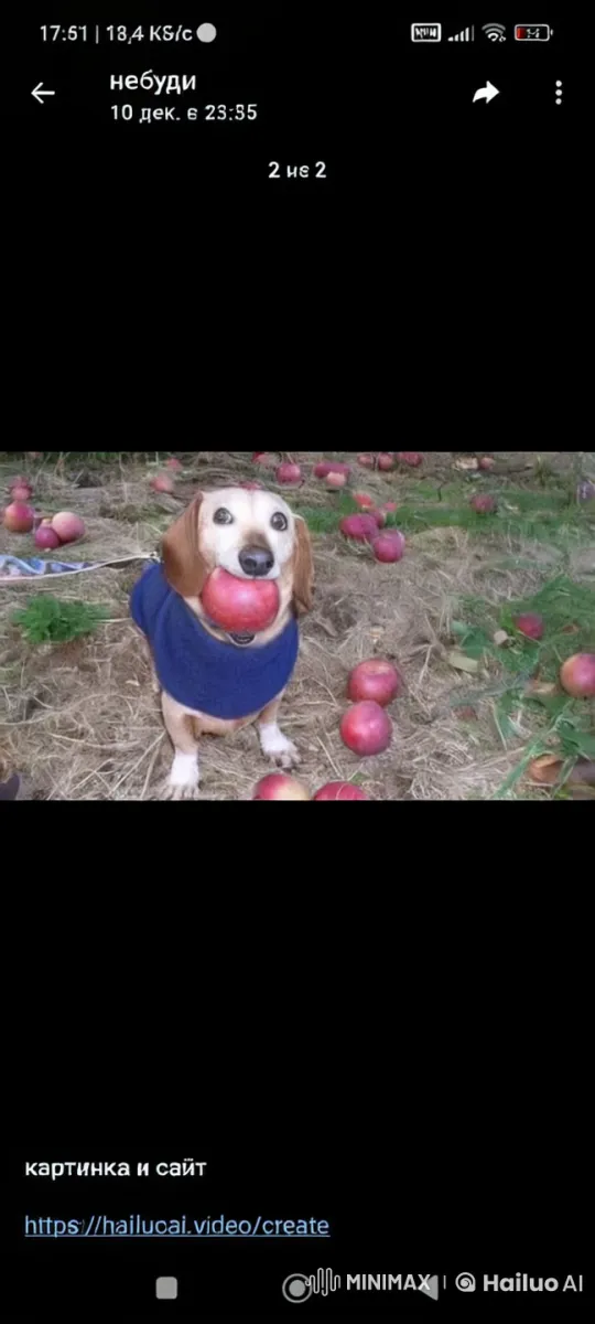 Flying Dog with Apple in Whimsical Flight – AI Generated Video | Hailuo AI