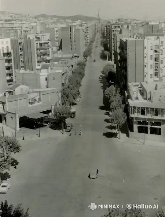 Mid-Century Urban Life: A Serene, Timeless Cityscape – AI Generated Video | Hailuo AI