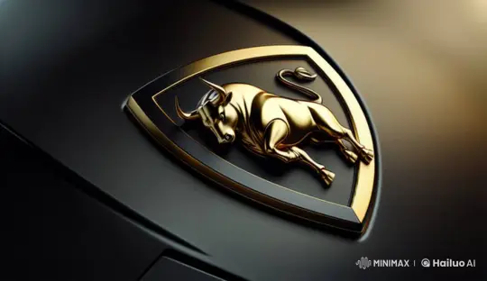 Golden Bull Emblem Transforms into a Lamborghini – AI Generated Video | Hailuo AI