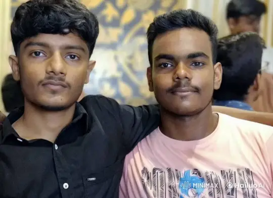 Two Friends Share an Affectionate Moment of Camaraderie – AI Generated Video | Hailuo AI