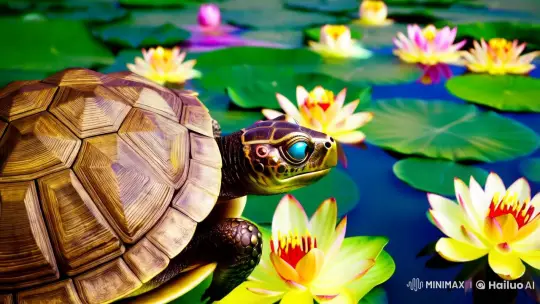 Steampunk Turtle in Fantasy Lily Pond – AI Generated Video | Hailuo AI