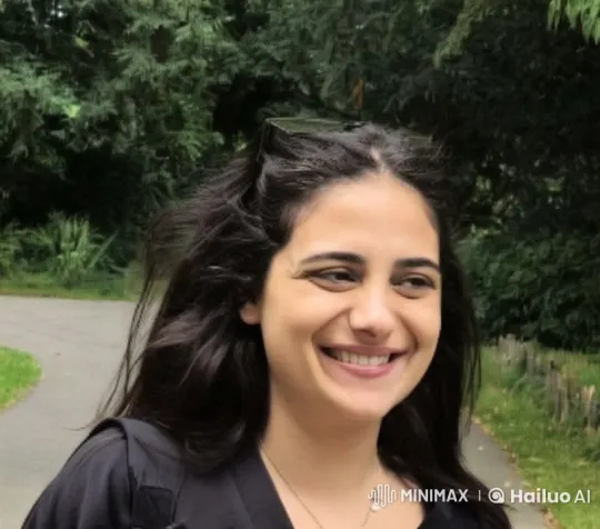 Woman Smiles and Removes Shirt in Park Setting – AI Generated Video | Hailuo AI
