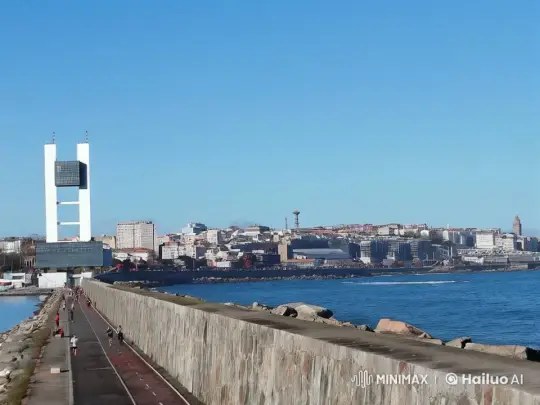 Coastal Town: Harmony of Nature and Urban Life – AI Generated Video | Hailuo AI