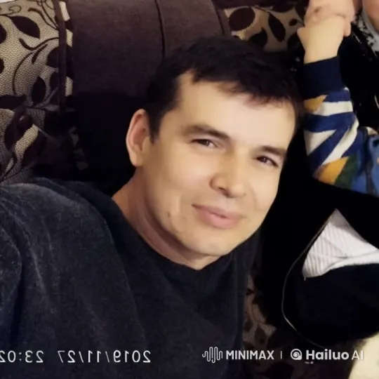 Man and Child Share Quiet Moment on Couch – AI Generated Video | Hailuo AI