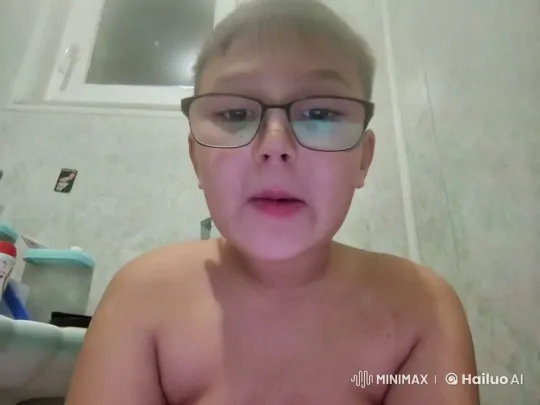 Young Boy Mimics Vomiting Green Slime in Bathroom – AI Generated Video | Hailuo AI