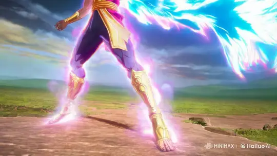 Man Transforms into God-Like Entity in Anime Short – AI Generated Video | Hailuo AI