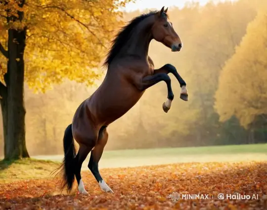 Majestic Horse in Autumn Splendor – AI Generated Video | Hailuo AI