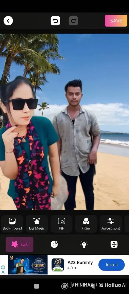 Couple Relaxing on a Serene Beach Setting – AI Generated Video | Hailuo AI