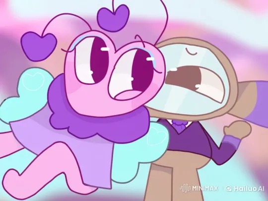 Animated Characters Express Surprise in Dreamy Setting – AI Generated Video | Hailuo AI