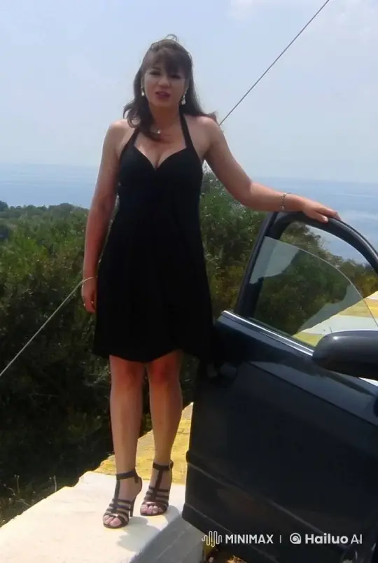 Woman in Black Dress Transforms Scene with Arousal – AI Generated Video | Hailuo AI