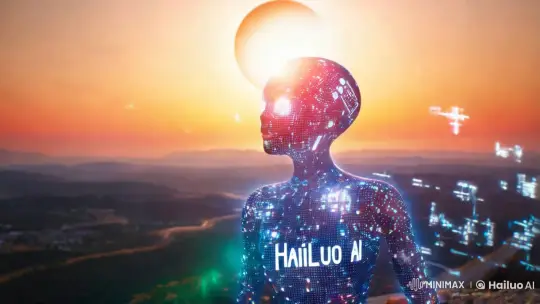 Hailuo AI Glitch in Solar Eclipse's Digital Wonderland – AI Generated Video | Hailuo AI
