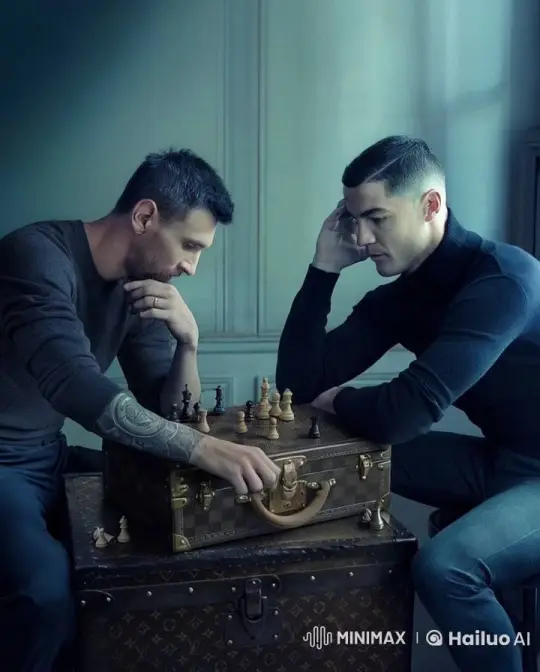 Ronaldo and Messi's Heated Chess Game Argument – AI Generated Video | Hailuo AI