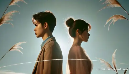 Serene Couple and Pampas Grass in Gentle Wind – AI Generated Video | Hailuo AI