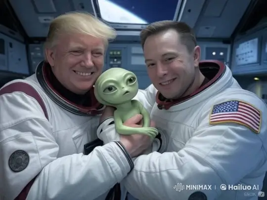Astronauts Bond with Baby Alien in Futuristic Spacecraft – AI Generated Video | Hailuo AI