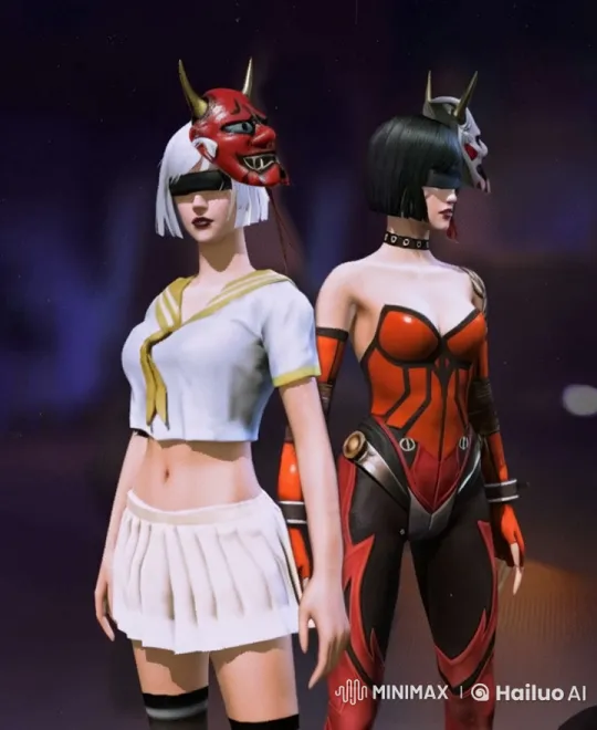 Live2D Animation: Dual Characters in Dynamic Pose – AI Generated Video | Hailuo AI