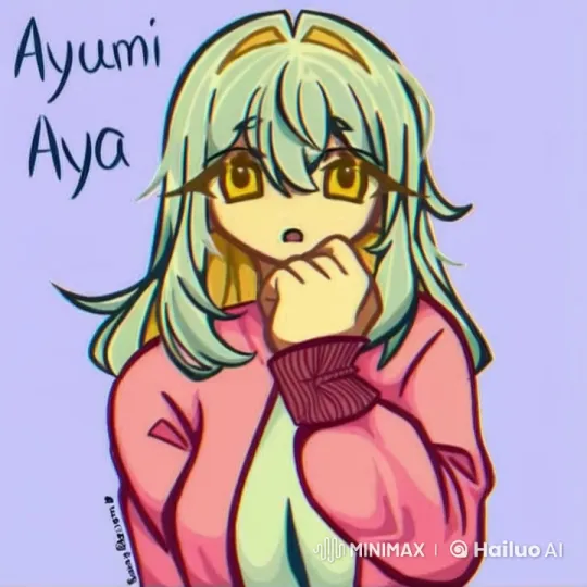Animated Girl in Contemplative Pose with Gentle Motion – AI Generated Video | Hailuo AI