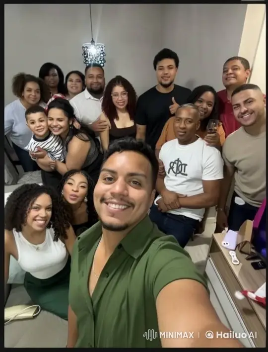 Group Gathering for Animated Selfie Celebration – AI Generated Video | Hailuo AI