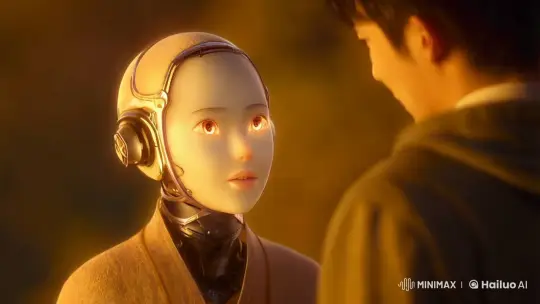 Emotional Farewell: AI and Creator in Golden Light – AI Generated Video | Hailuo AI