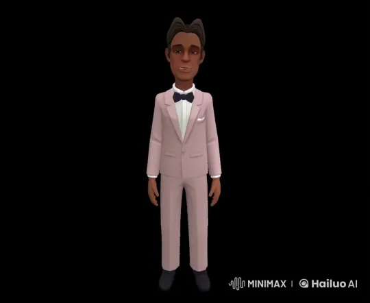 Animated Character Toasting with Champagne Glass – AI Generated Video | Hailuo AI