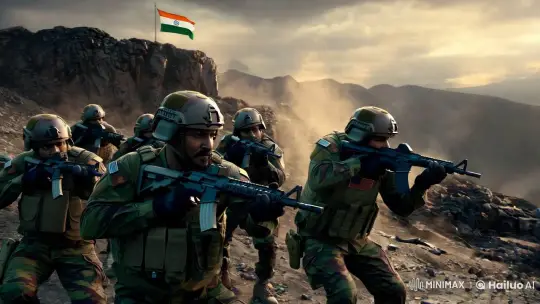 Indian Army Soldiers in Tactical Mountain Operation – AI Generated Video | Hailuo AI