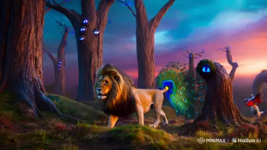 Surreal Forest: Enchanted Creatures in Twilight Glow – AI Generated Video | Hailuo AI