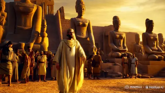Prophet Hud Addresses His People Amidst Ancient Desert Idols – AI Generated Video | Hailuo AI