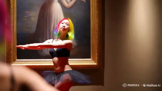 Asian Dancer in Lingerie Performs with Artistic Backdrop – AI Generated Video | Hailuo AI