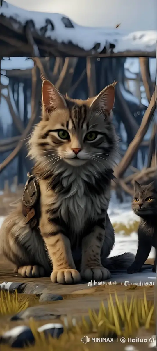 Skyrim Tundra: A Family of Tabby Cats – AI Generated Video | Hailuo AI