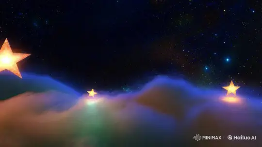 Shy Star's Whisper in a Dreamy Night Sky – AI Generated Video | Hailuo AI