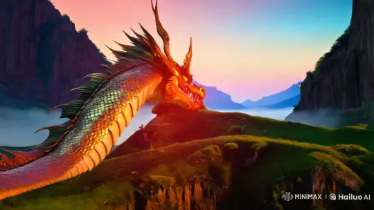Titans Clash: West vs. Eastern Dragons in Cinematic Spectacle – AI Generated Video | Hailuo AI