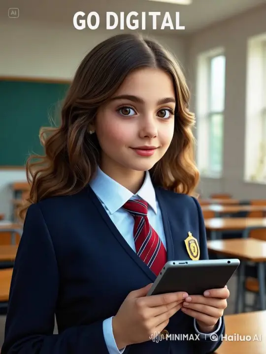 Modern Digital Learning in a School Setting – AI Generated Video | Hailuo AI