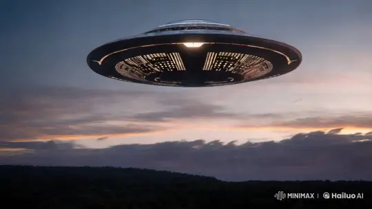 Majestic UFO Mother Ship in Twilight Sky – AI Generated Video | Hailuo AI