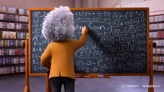 Einstein Cartoon Prepares for 'Starting Soon' Announcement – AI Generated Video | Hailuo AI