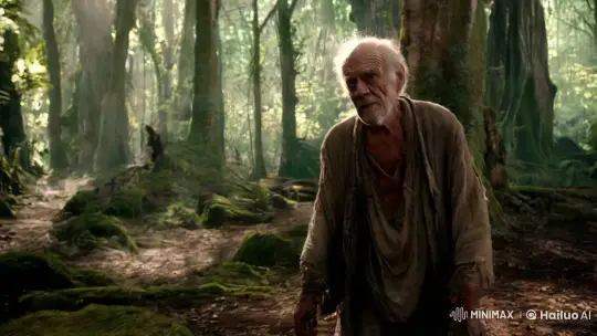 Elderly Man Discovers Treasure, Transformed in Enchanted Forest – AI Generated Video | Hailuo AI