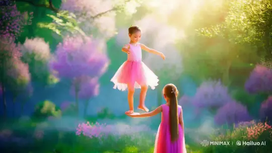 Innocent Grace: Balletic Dance in Enchanted Glade – AI Generated Video | Hailuo AI