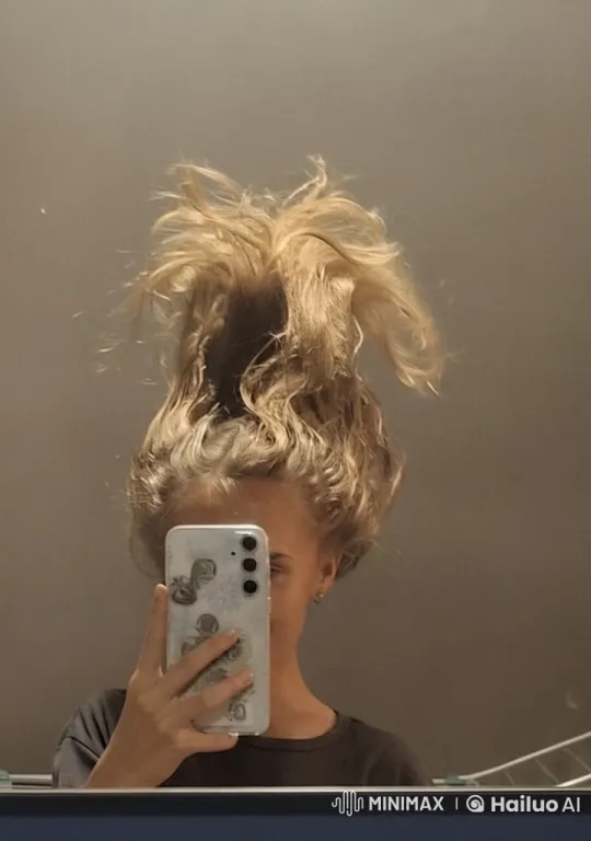 Selfie-Taking with Breeze-Effect Hairstyle – AI Generated Video | Hailuo AI