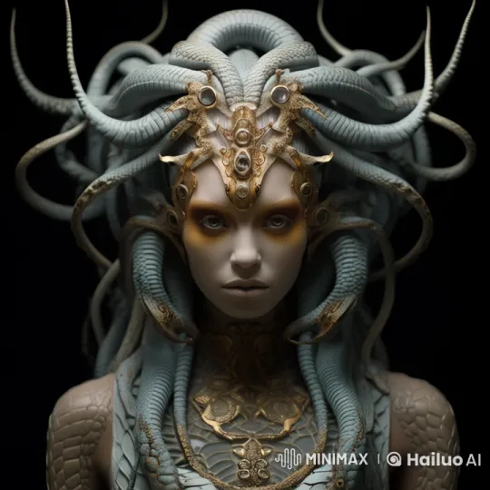 Futuristic Medusa Enchants with Mystical Curse in Live2D Animation – AI Generated Video | Hailuo AI