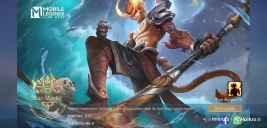 Sun Master Showcases Combat Skills in 'Mobile Legends: Bang Bang' Loop – AI Generated Video | Hailuo AI