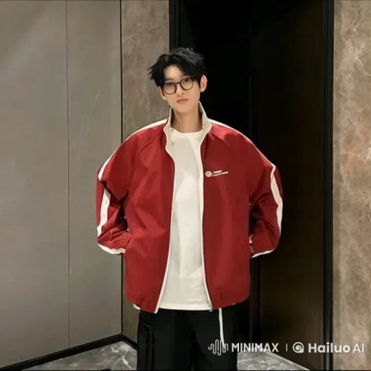 Live2D Animation of Person in Red Jacket with Realistic Movements – AI Generated Video | Hailuo AI