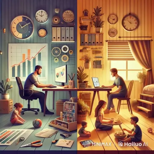 Dual Scenarios of Professional and Family Life – AI Generated Video | Hailuo AI