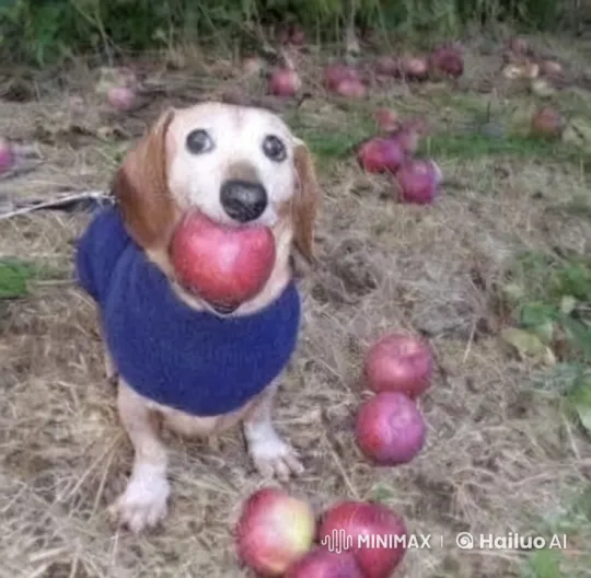 Super Dog Showcases Autumn Harvest Finds – AI Generated Video | Hailuo AI