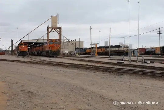 Man Steals and Drives Away Train in Yard – AI Generated Video | Hailuo AI