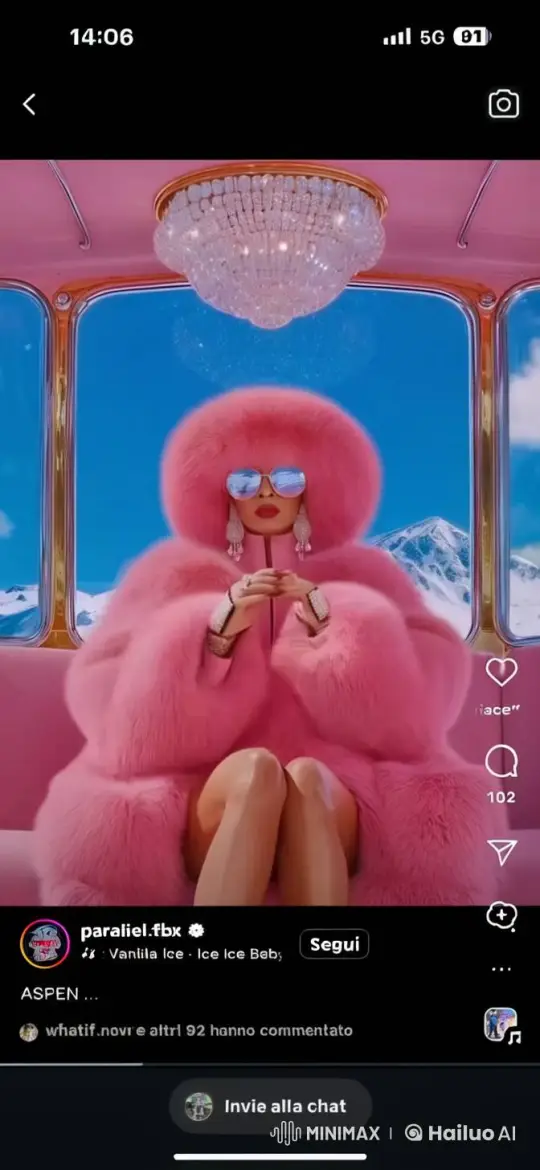 Luxurious Fashion Walk in Opulent Mountain Setting – AI Generated Video | Hailuo AI