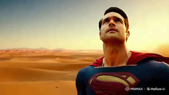 Superman Fights Monster in Desert, Showcasing Power – AI Generated Video | Hailuo AI