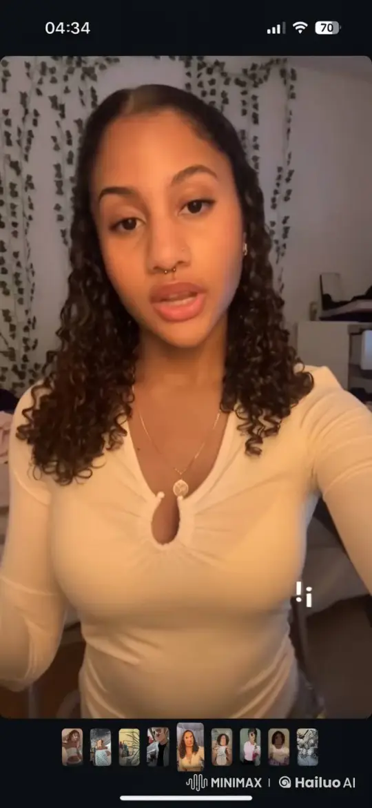 Young Woman Distorted by Emerging Slime in Surreal Video – AI Generated Video | Hailuo AI