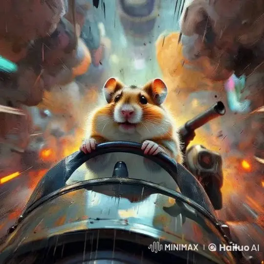 Hamster Navigates Chaotic Battlefield in Live2D Animation – AI Generated Video | Hailuo AI
