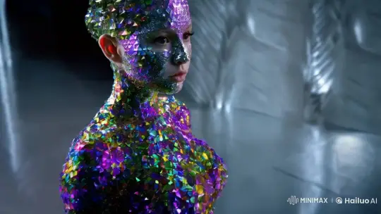 Lady Transforms Air into Diamonds in Aesthetic Clip – AI Generated Video | Hailuo AI