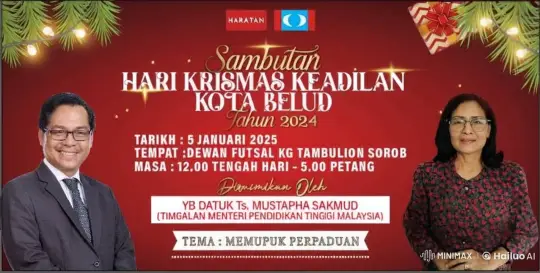 Festive Event Announcement: Sambutan Hari Krisma Keadilan 2024 – AI Generated Video | Hailuo AI