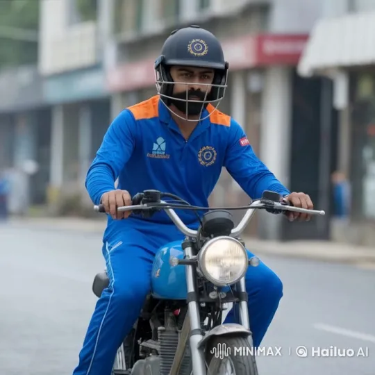 Village Life: Motorcycle Rider Blends Tradition with Modernity – AI Generated Video | Hailuo AI