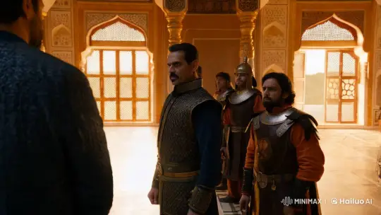Tense Messenger Delivers War Threats in Noor Mahal's Grandeur – AI Generated Video | Hailuo AI